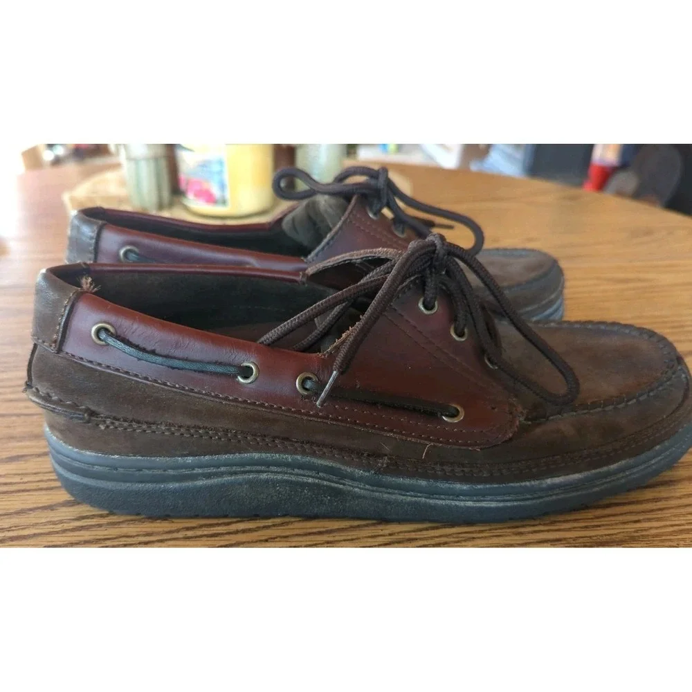Traction By Streetcars Shoes Mens Boat/Casual Slip On Brown Leather 10.5 W